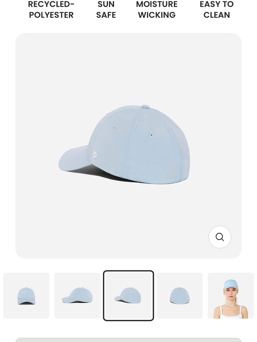 Ponyback High Pony / Normal Wear Baseball Cap Light Blue XS/S